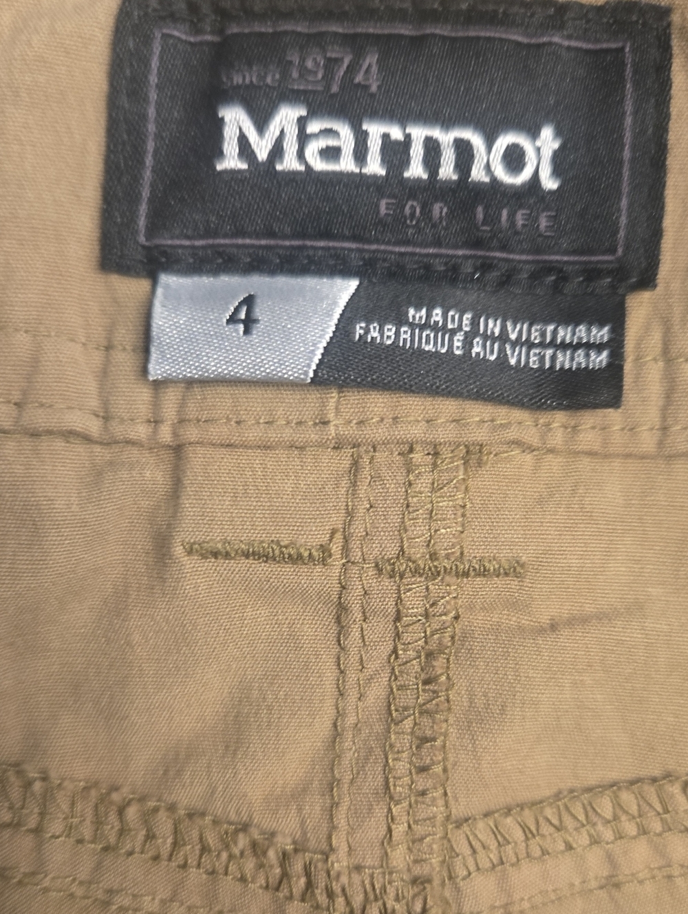 Nwt Marmot Women's Khaki/Tan Performance Shorts Size 4 - Picture 3 of 5